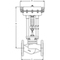 Klepafsluiter Type 2577 serie 22/23.405 nodulair gietijzer pneumatisch flens EN (DIN) PN16/PN25